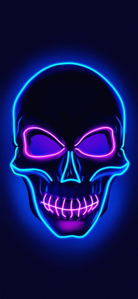 Neon Skull Backgrounds