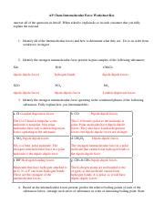 In this lesson students will explore intermolecular forces, and their associated effect on physical and chemical properties. Intermolecular Forces Worksheet Answers Pdf - kidsworksheetfun