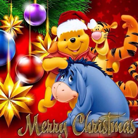 Merry Christmas From Pooh Winnie The Pooh Christmas Cute Winnie The
