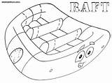 Raft Coloring sketch template