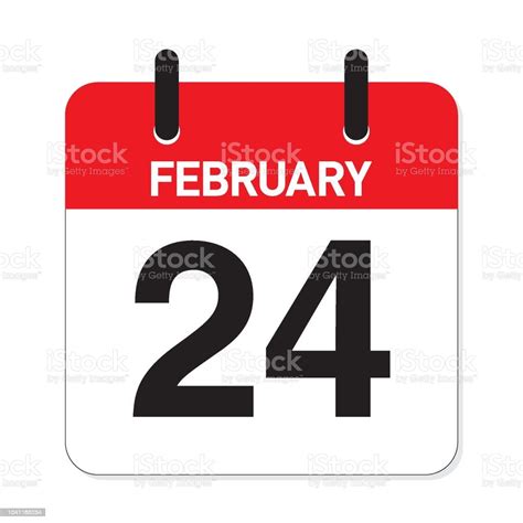 Calendar February 24 Stock Illustration Download Image Now Istock