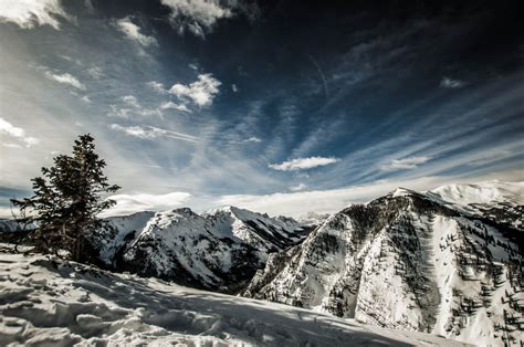 Inspiring Snowy Mountain Scene Southern Utah Utahs National Parks