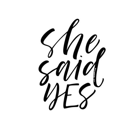 She Said Yes Vector Art Stock Images Depositphotos
