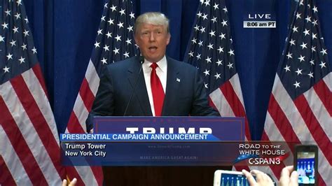 Donald Trump Realdonaldtrump Presidential Campaign Announcement