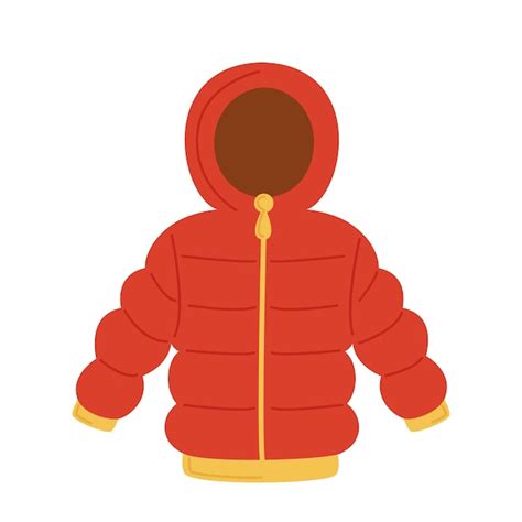 Ilustración De Vector De Chaqueta De Invierno De Dibujos Animados