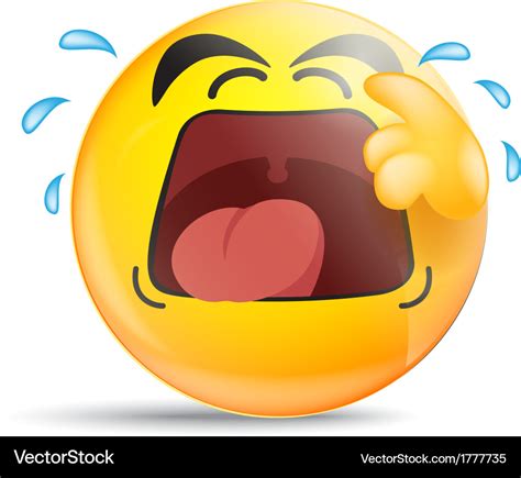 Emoticon Crying Out Loud Royalty Free Vector Image
