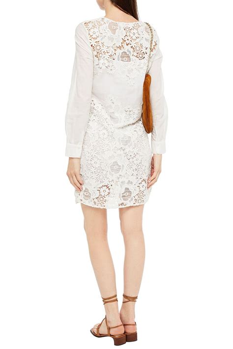See By ChloÉ Crocheted Cotton Lace Mini Dress Sale Up To 70 Off The Outnet