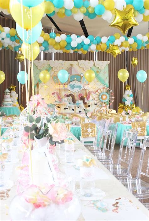 20 amazing ideas for your child's 1st birthday. Kara's Party Ideas Carousel Birthday Party | Kara's Party ...