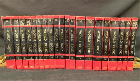 Lot The World Book Encyclopedia Set 20 Volume Set 1968