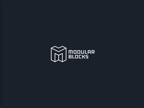 Modular Blocks | Construction logo design, Logo design, Logo design process