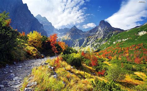 Tatra Mountains Europe Beautifulo Autumn Sightview