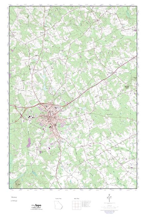 Mytopo Monroe Georgia Usgs Quad Topo Map