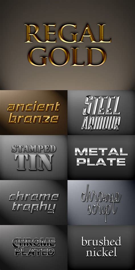 Metal Photoshop Styles Pack 1 By Designpanoply Graphicriver