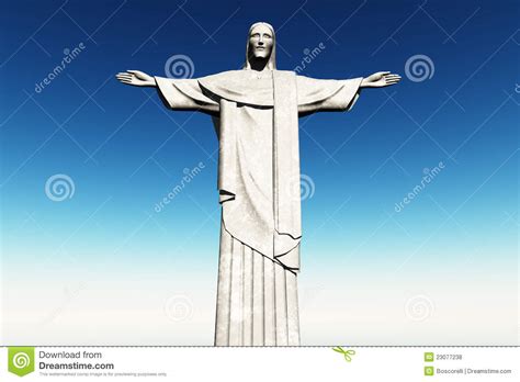 Jesus Statue In Rio De Janeiro Brazil Corcovado Stock Illustration Illustration Of Redeemer