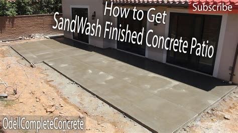 How To Get A Sandwash Finished Concrete Patio Youtube