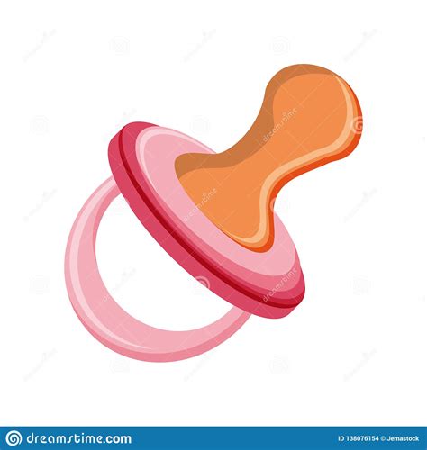 Download Baby Pacifier Pink Round Label Cartoon Vector | CartoonDealer.com #83968561