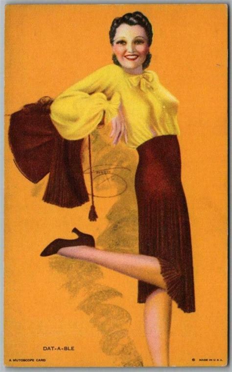 vintage 1940s pin up girl mutoscope card dat a ble artist gil elvgren