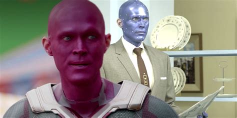 wandavision reveals vision without cgi paul bettany s ears and blue skin