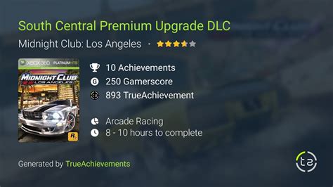 South Central Premium Upgrade Achievements In Midnight Club Los Angeles