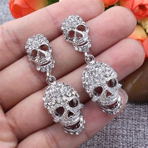 Stylish Skull Earrings Skull Accessories Skeleton Earrings Skull