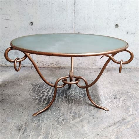 Divine 28 wrought iron coffee table. Wrought iron coffee table by René Drouet, 1940s | #117410