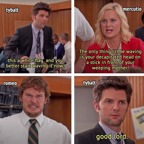 Romeo And Juliet Parks And Recreation Good Lord Memes