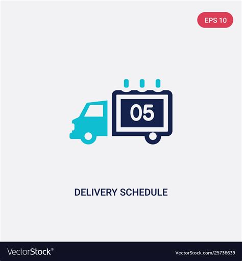 Two Color Delivery Schedule Icon From Royalty Free Vector