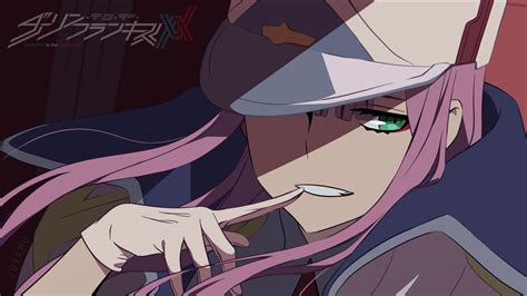 Darling In The Franxx Green Eye Zero Two With Hat Hd Anime Wallpapers