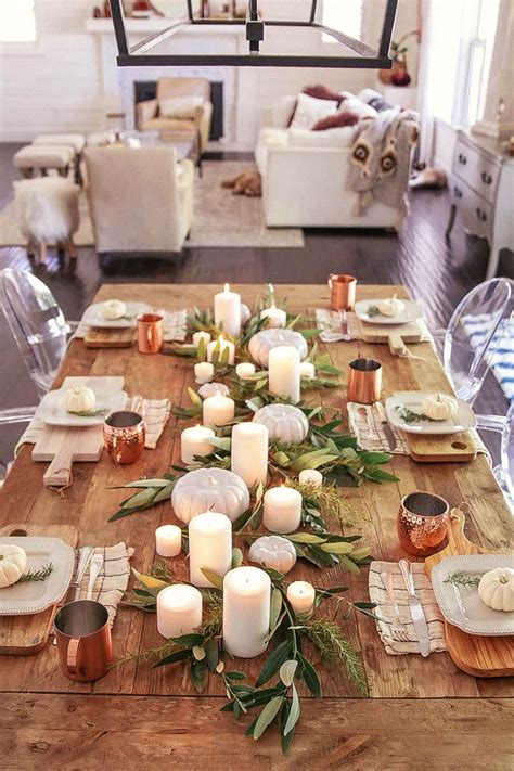 15 Simple And Elegant Fall Tablescapes Neutral Fall Table Decorations