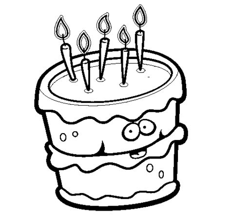 birthday cake  coloring page coloringcrewcom