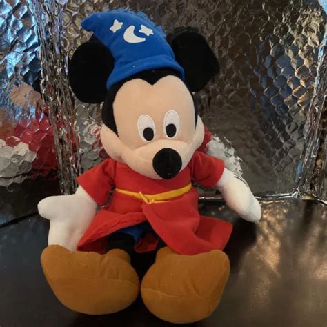 Vintage Disney Fantasia Sorcerer Mickey Mouse 12 Plush Stuffed Animal