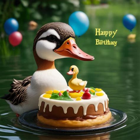 Premium Ai Image Happy Birthday For A Duck
