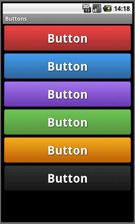 Android For Beginner Android Colored Gradient Buttons