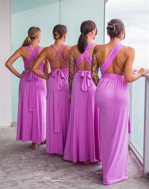 Bridesmaid Multi Wrap Dress Maxi Infinity Dress Convertible Etsy
