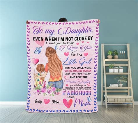 To My Daughter Blanket From Mom Blanket Love Daughter Mom Etsy
