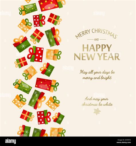 Happy New Year Greeting Template With Calligraphic Golden Inscription