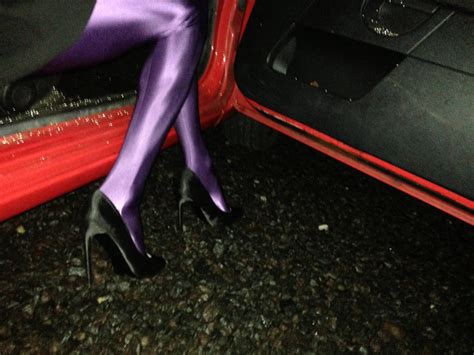 Wallpaper Outside High Purple Tights Crossdressing Tgirl Transvestite Heels