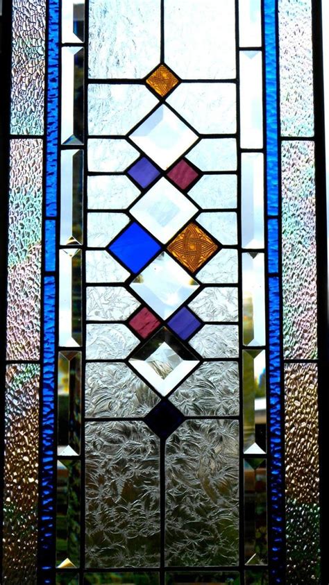 Stained Glass Window Panel Retro Ii Custom Made To Order Etsy Paneles De Vidrios De