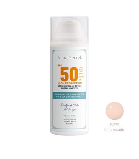 Alma Secret Facial Cream With Solar Protection Spf 50 Ingredients