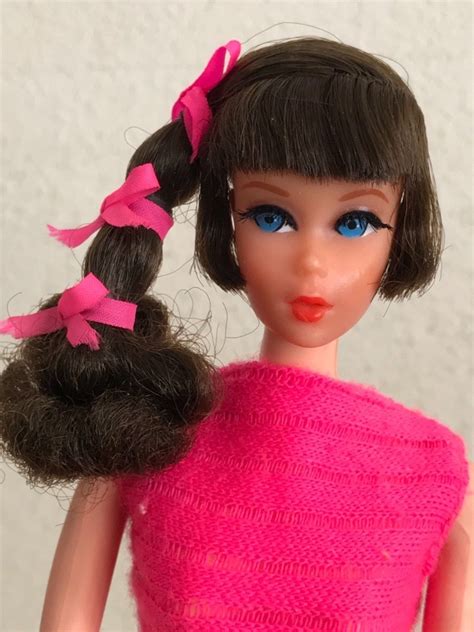 1968 Talking Mod Vintage Barbie Doll Dark Brown Hair She Talks