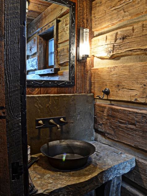 Whoa, there are many fresh collection of rustic cabin bathroom ideas. 20 Practical & Pretty Powder Room Decorating Ideas