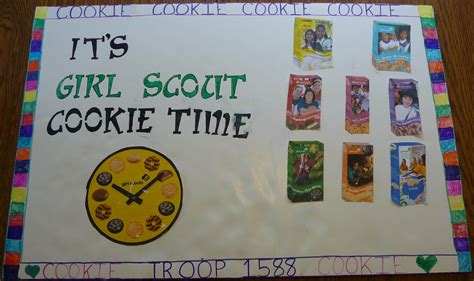 Excellent Cookie Poster Girls Girl Scout Cookies Girl Scouts Banner