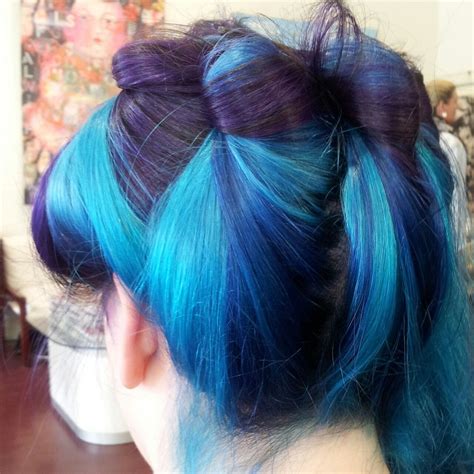 ☮ Colorful Hair ☯ ☮ Hair Color And Cut Hair Color Blue Purple Hair