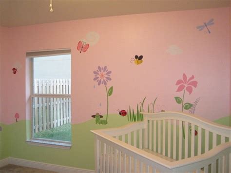 Flower And Bug Wall Stencils For Girls Room Baby Nursery Stl1005