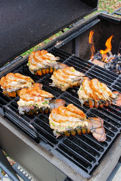 Crab Stuffed Lobster Tail Over The Fire Cooking