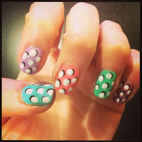 3D Polka Dots Inspired By A Tutorial By Miss Jen Fabulous Nail Art