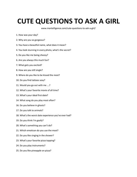 Good Random Questions To Ask Your Girlfriend Pic Cafe