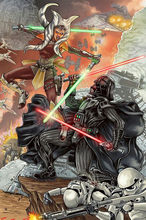 Ahsoka Tano Versus Darth Vader Star Wars Movies Posters Star Wars
