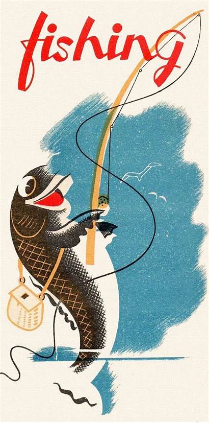 Fishing Fish Poster Gone Clip Clipart Fly