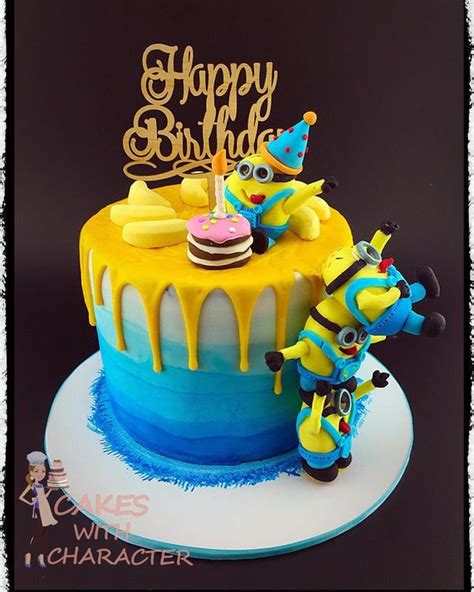 What better way to design a minion themed cake than creating a minion shaped cake? 10 Amazing Minion Birthday Cakes - Pretty My Party - Party Ideas